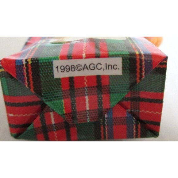 Carlton Cards 1998 Bradley Bear In Tartan Gift Bag Christmas Ornament Decoration - Picture 6 of 7